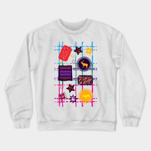 Christmas patches Crewneck Sweatshirt by nikolaeftimov